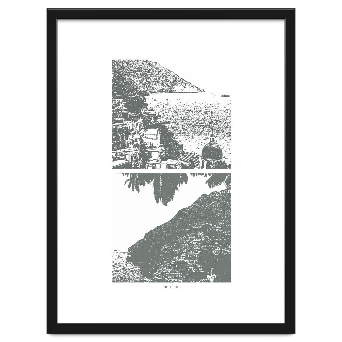 Printed Positano in Grey