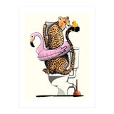 Cheetah on the Toilet, Funny Bathroom Humour (Print Only) thumbnail
