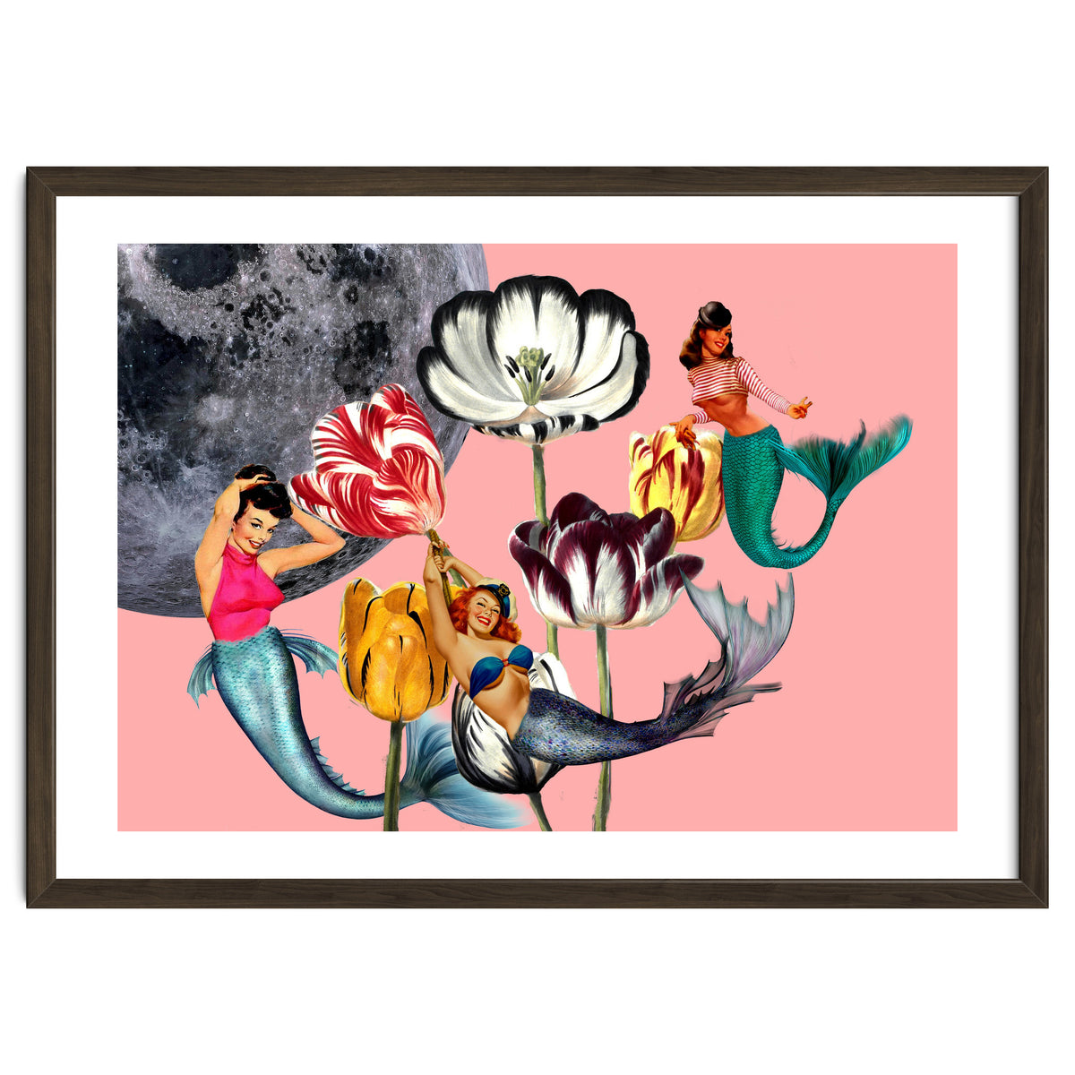 Mermaid Floral with moon