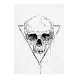 Skull In A Triangle (bw) (Print Only) thumbnail