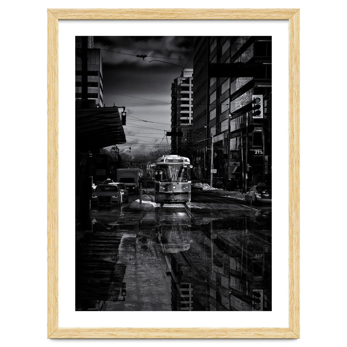 The 512 St. Clair Streetcar Toronto Canada Reflection