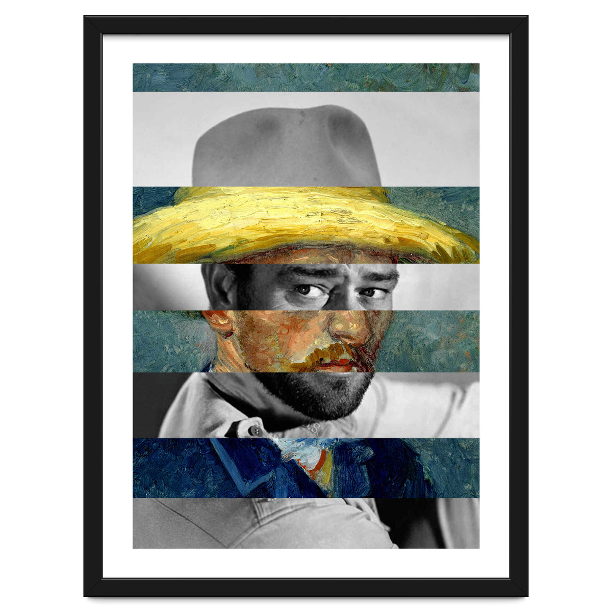 Van Gogh's Self Portrait With Straw Hat & John Wayne