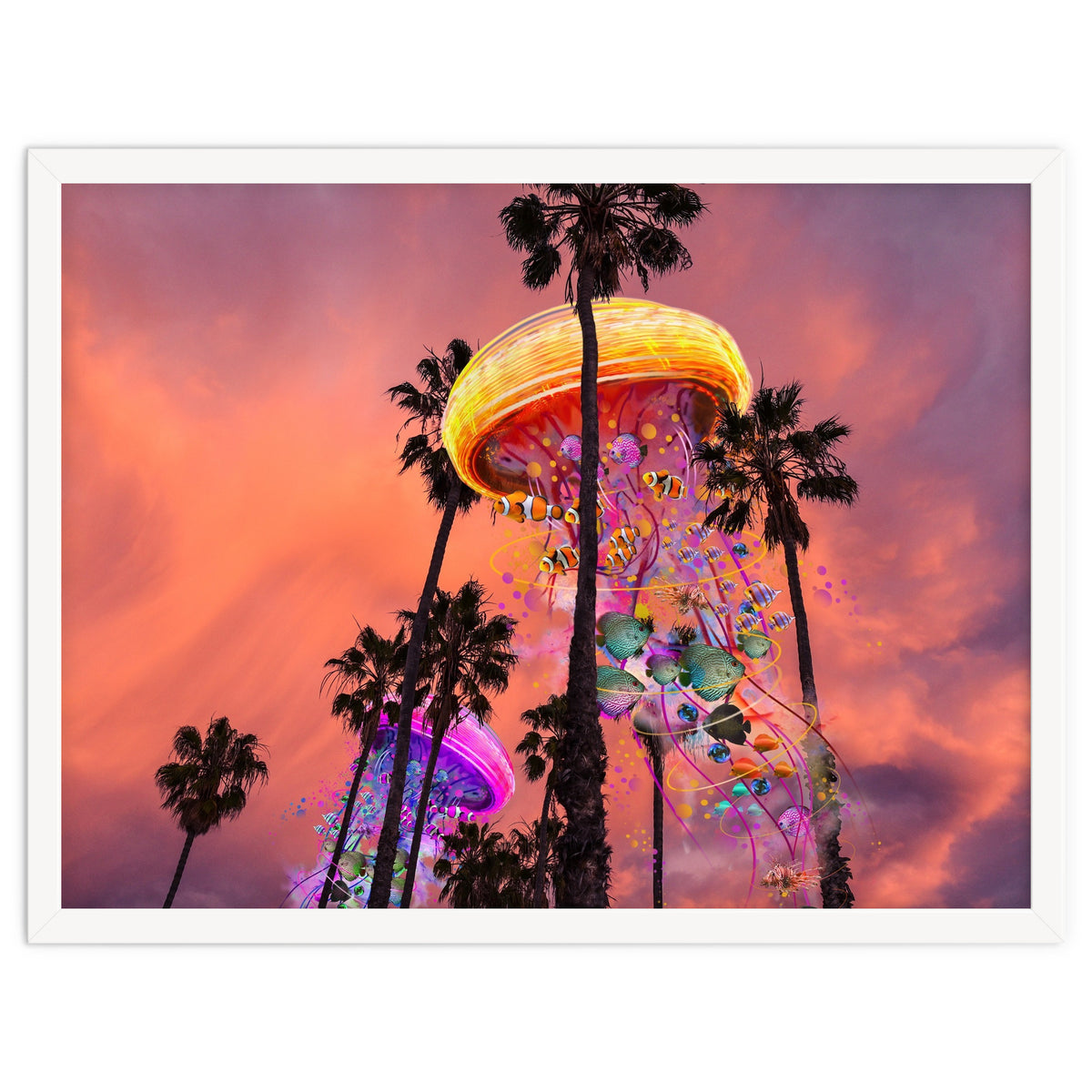 Electric Jellyfish in Palm Trees