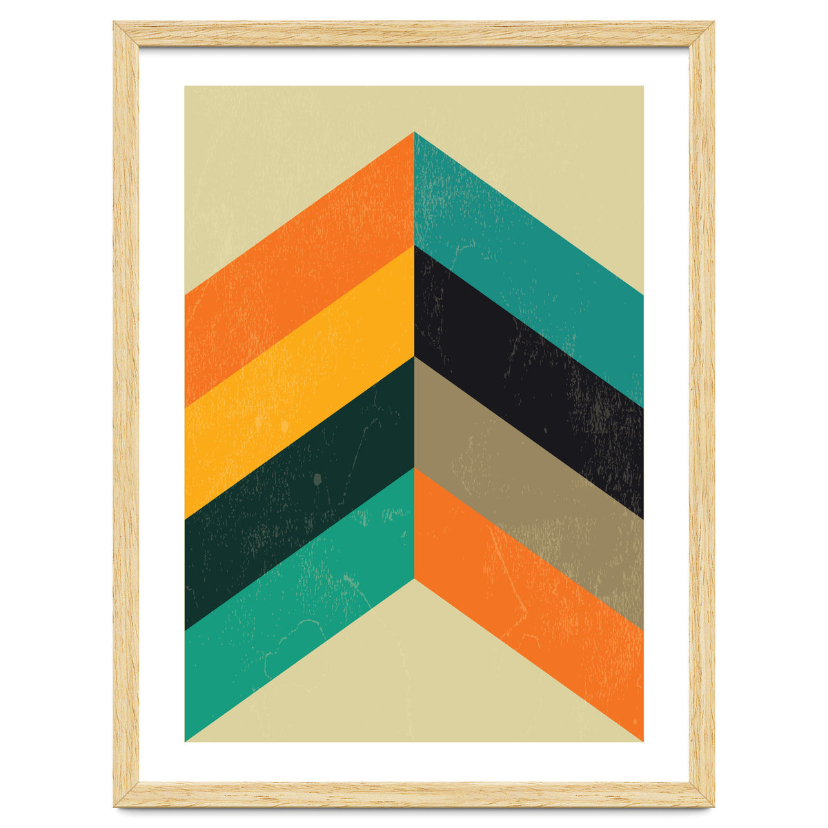 Mid Century Chevron Retro Pop Art