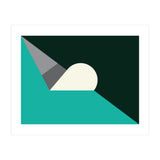 Geometric Shapes No. 56 - teal, grey & black (Print Only) thumbnail