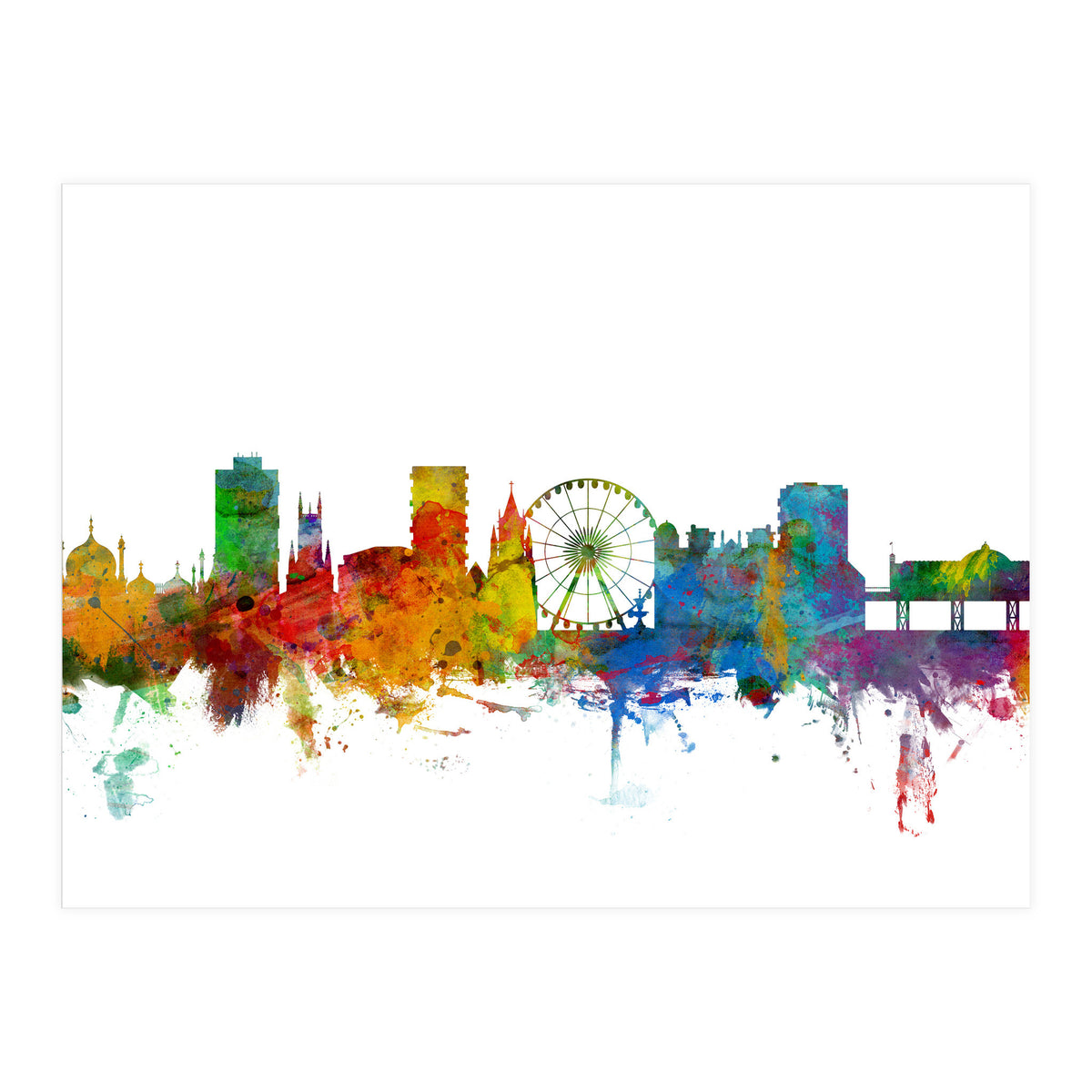 Brighton England Skyline (Print Only)