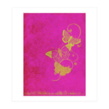Yellow Butterflies on Pink (Print Only) thumbnail