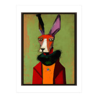 Hare In Clothes Portrait (Print Only)