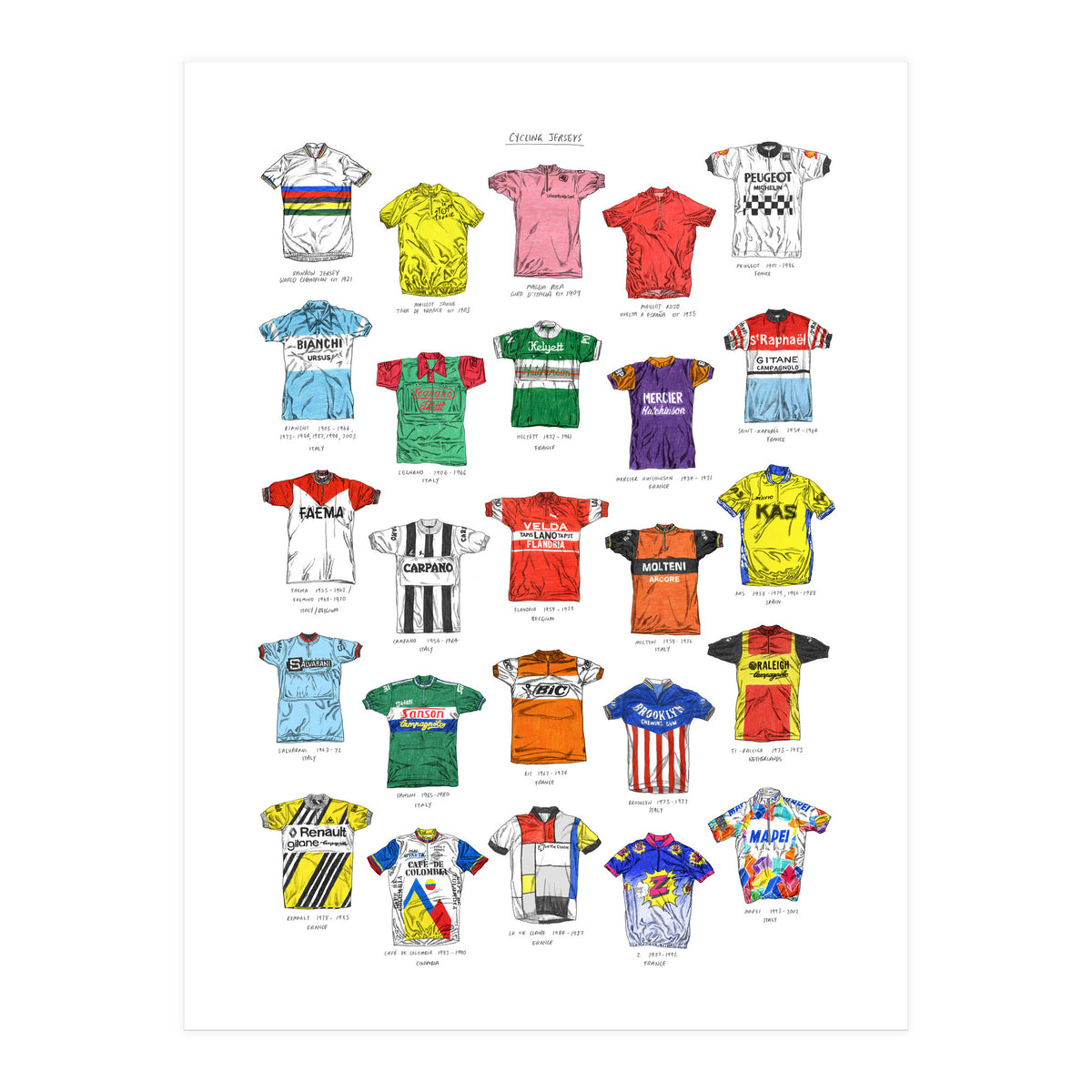 Cycling Jerseys (Print Only)