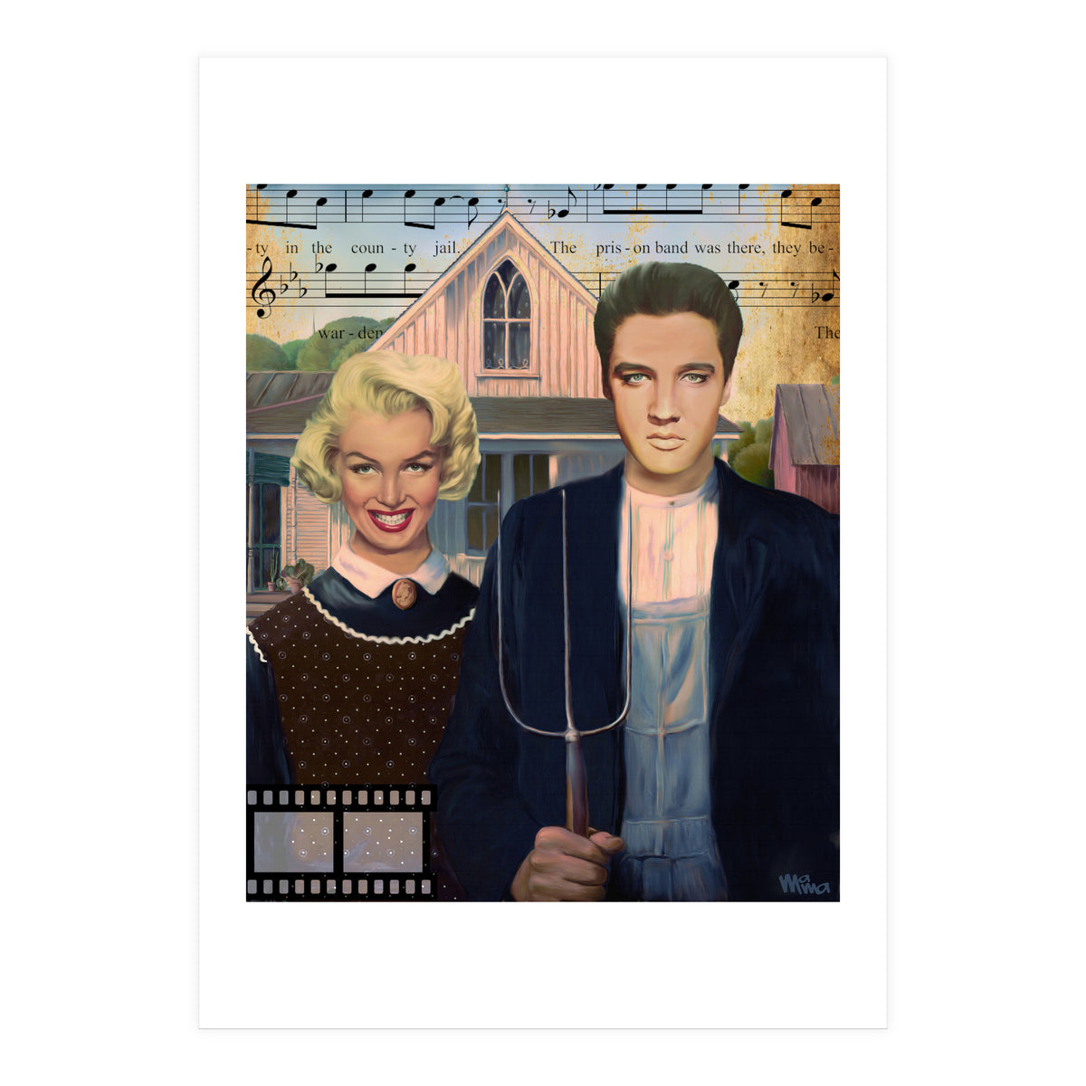Tribute to Marilyn and Elvis (Print Only)
