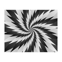 3D Abstract Swirl Monochrome Art (Print Only)