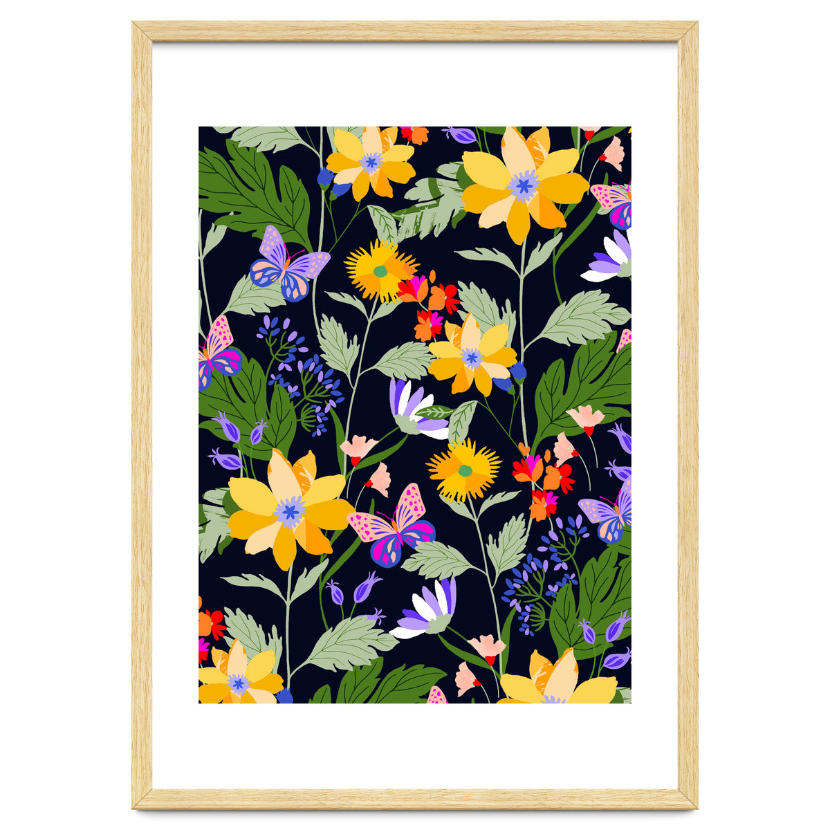 Flowers and butterflies