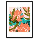 Forever in My Garden | Abstract Botanical Nature Plants Floral Painting | Quirky Modern Contemporary thumbnail