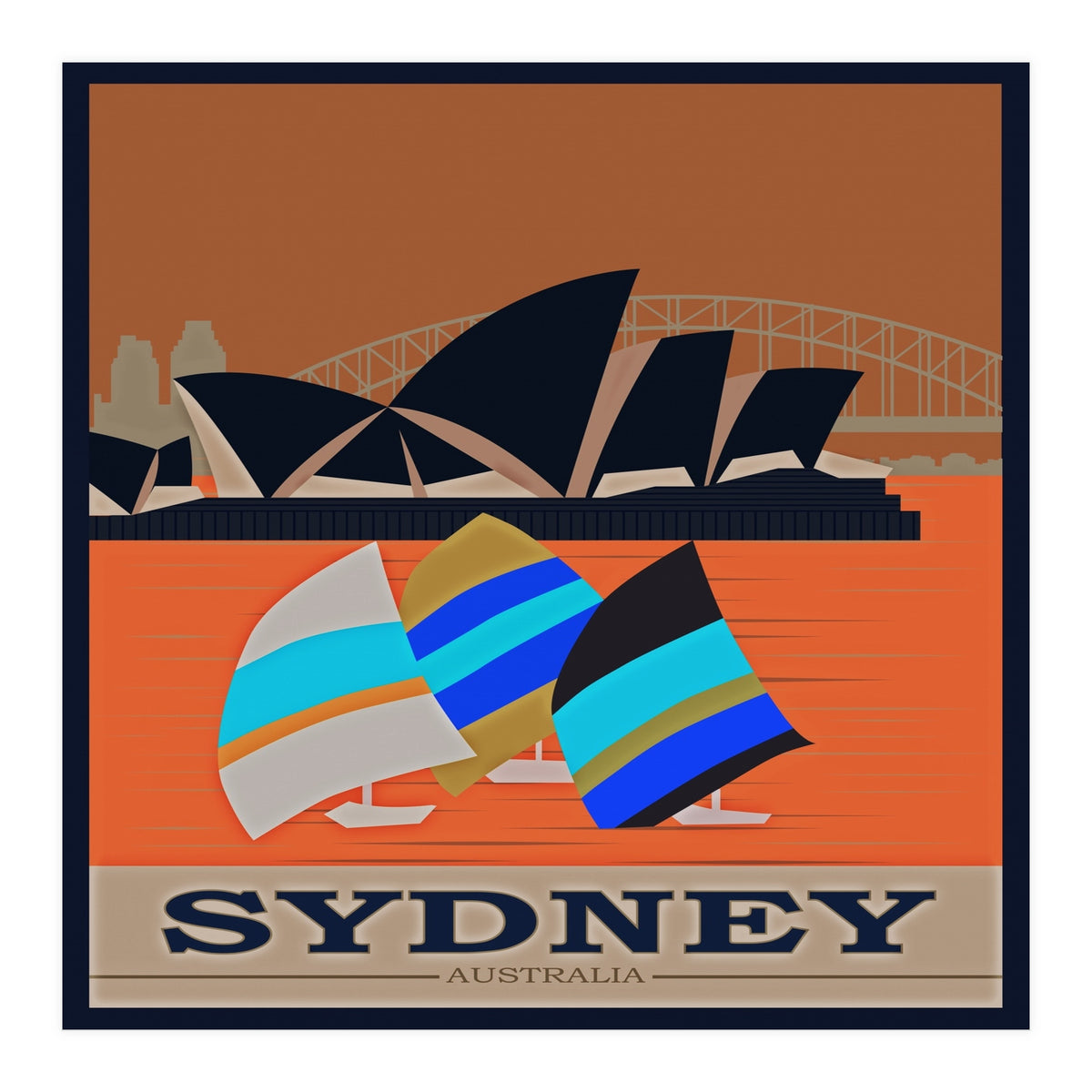 Sydney Australia Travel Poster  (Print Only)