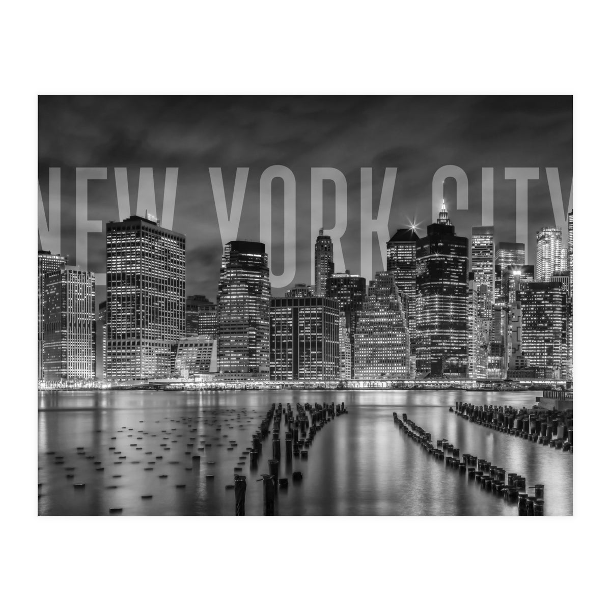 NEW YORK CITY Skyline | Monochrome (Print Only)