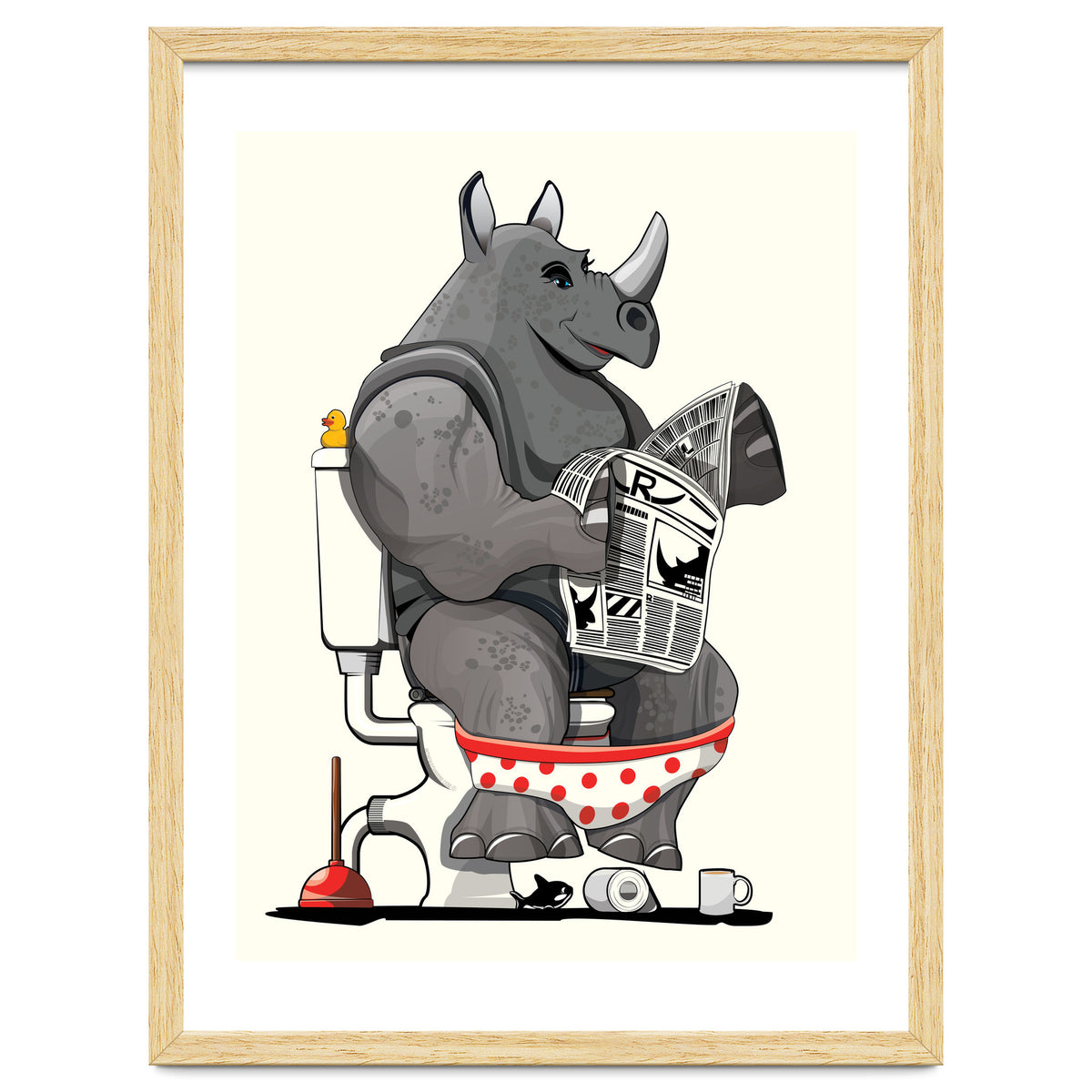 Rhinoceros on the Toilet, Funny Bathroom Humour