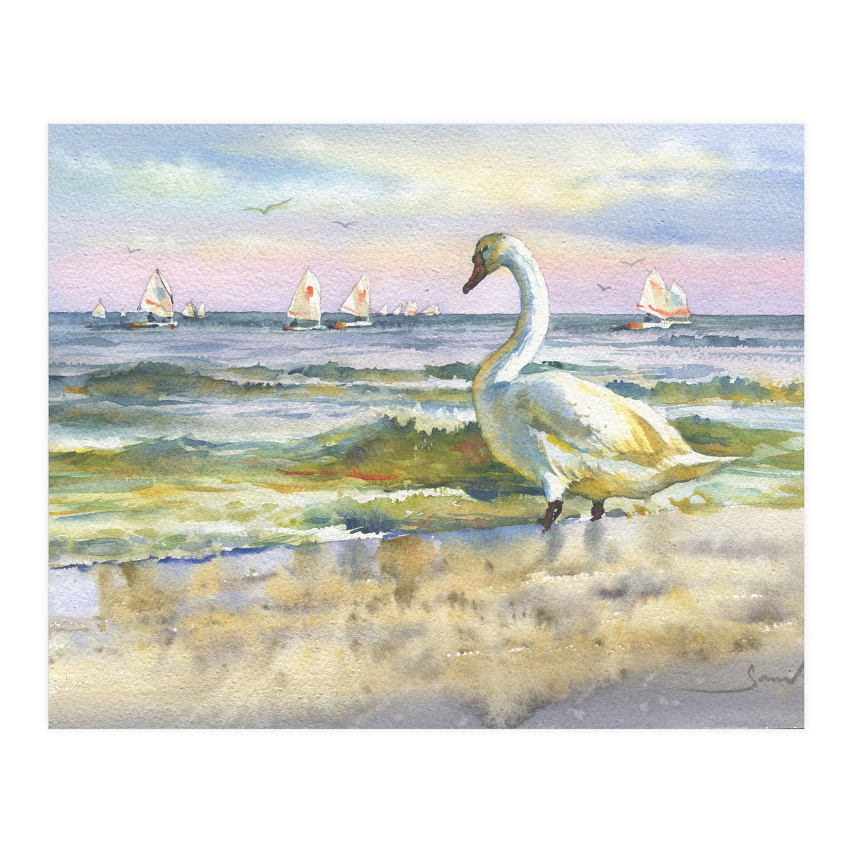 Sea and birds (Print Only)