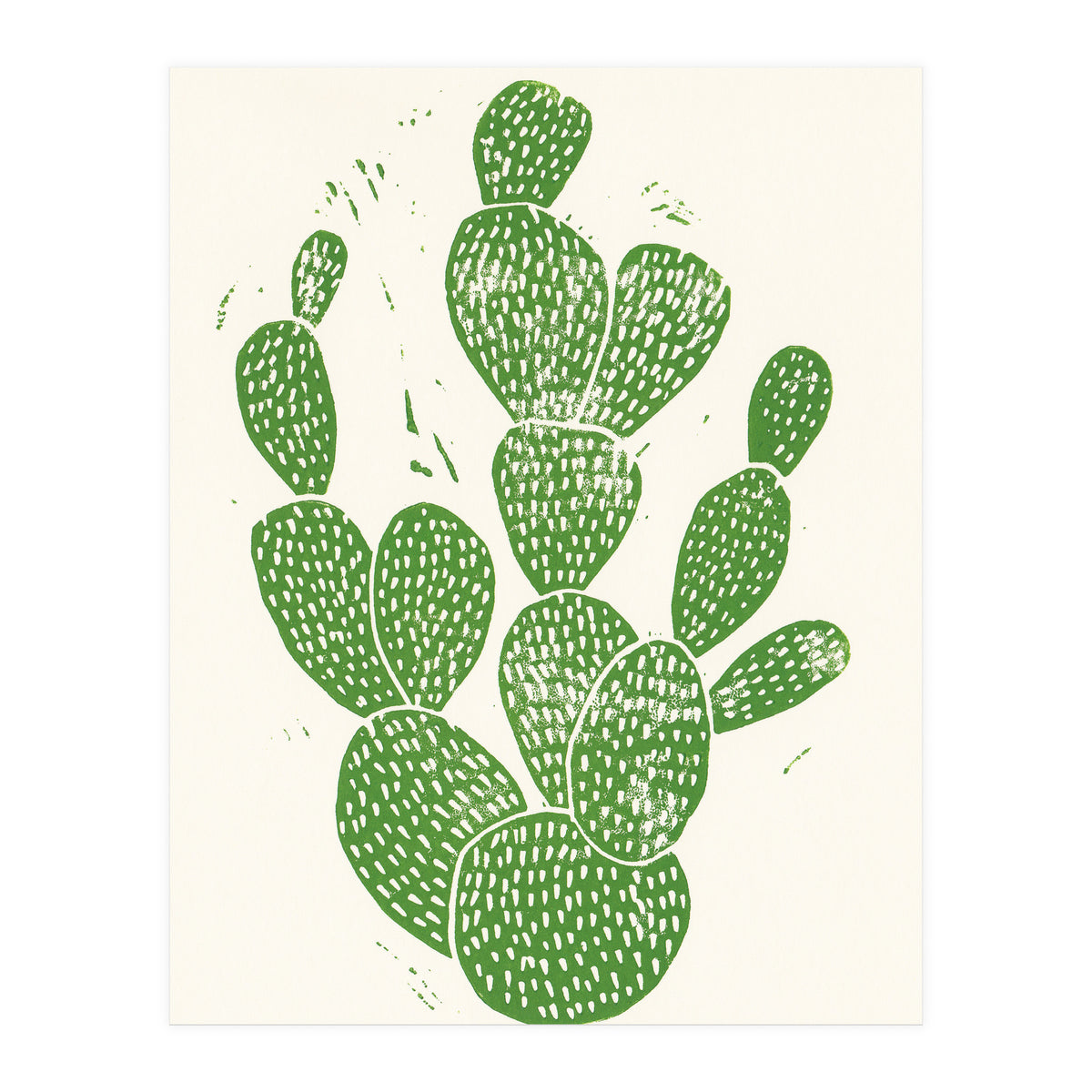 Linocut Cacti #1 (Print Only)