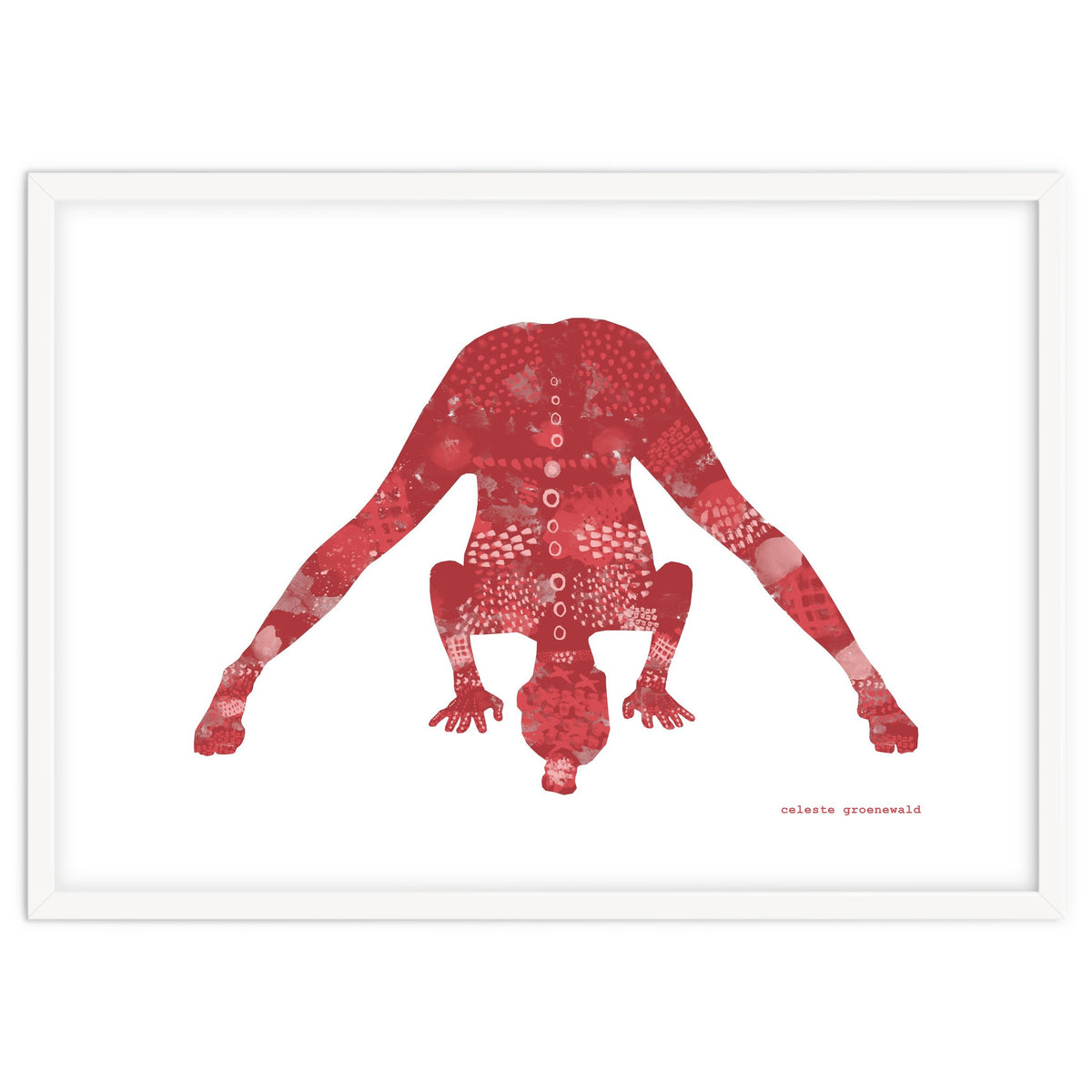 Prasarita Padottanasana in Red