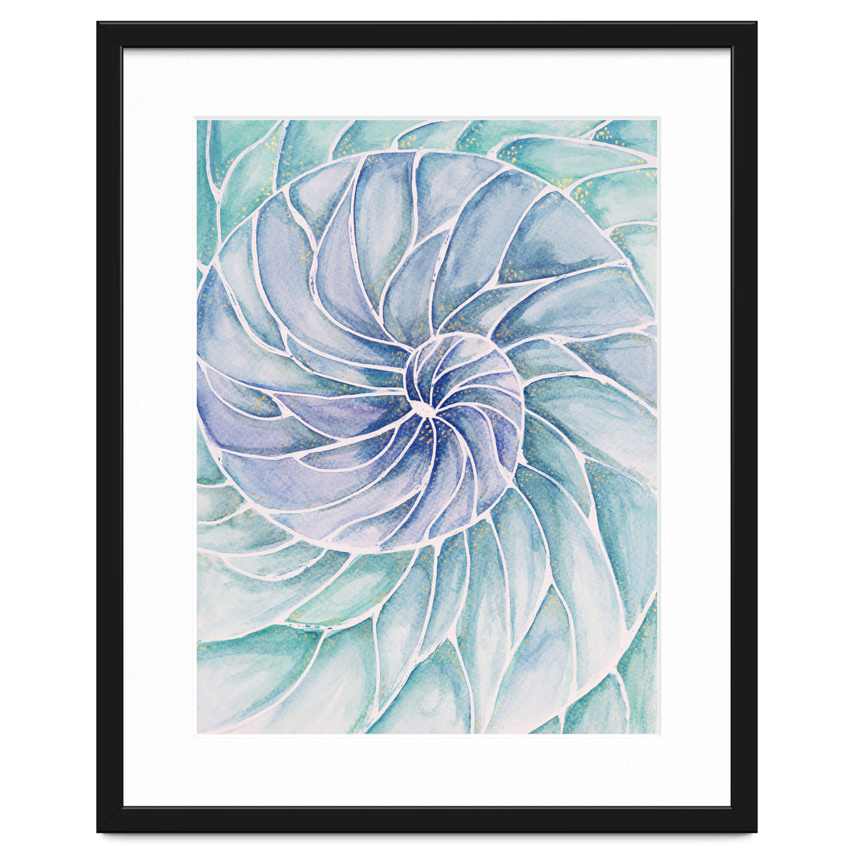 The inside of a shell