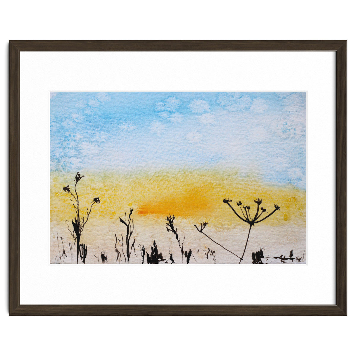 Winter sunrise || watercolor