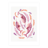 Swirling Narwhals | Pink (Print Only) thumbnail