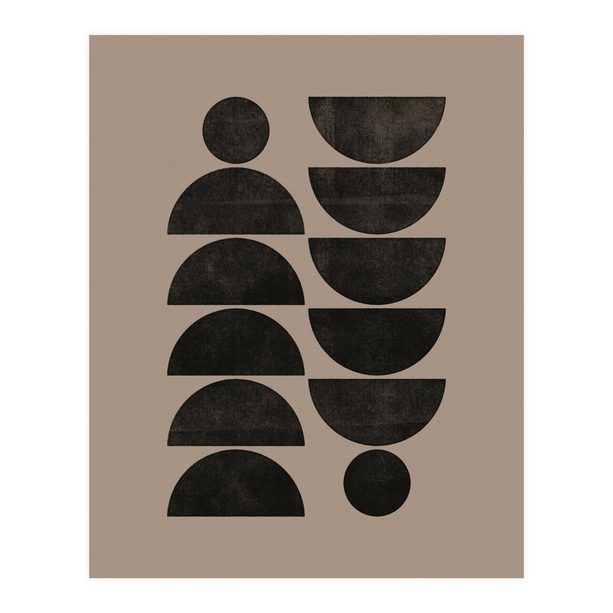 Mid-Century Modern No.30 - Woodblock Print (Print Only)