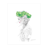 Green Hydrangea Girl (Print Only)