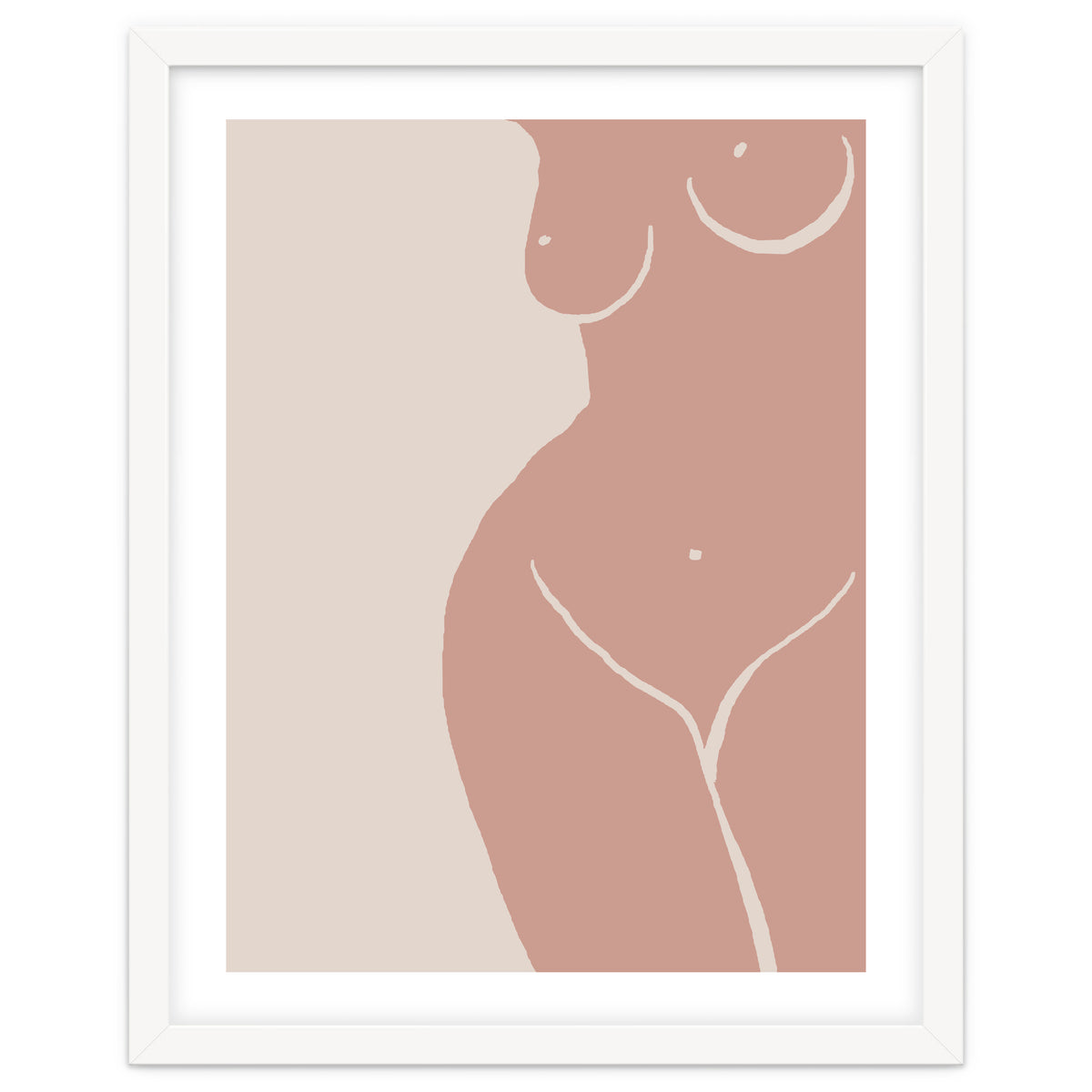 Female nude closeup line-a