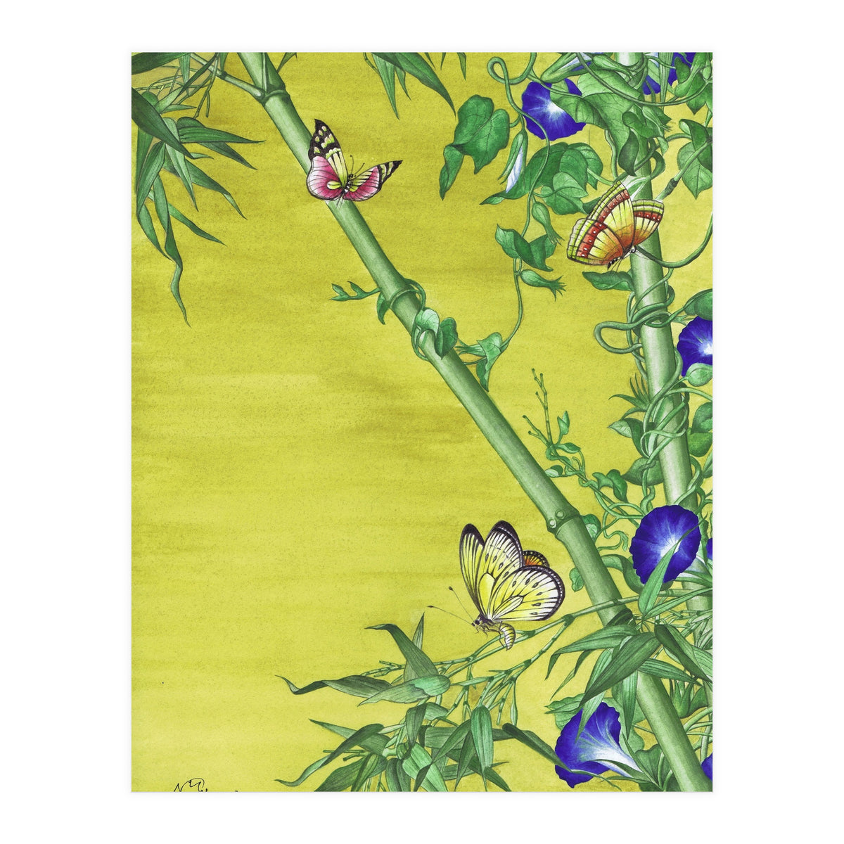 Butterflies & Bamboo (Print Only)