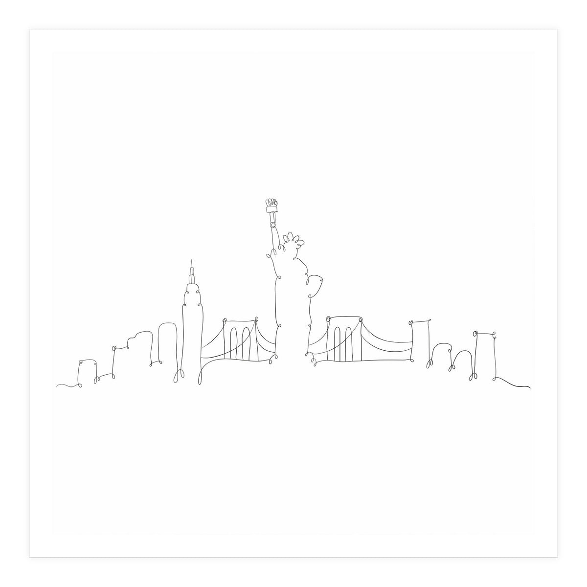 One Line Art New York (Print Only)