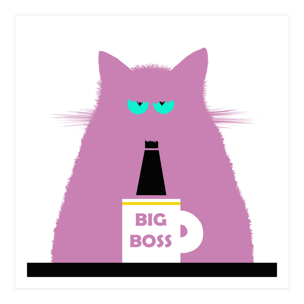 Big Boss Lilac Cat  (Print Only)