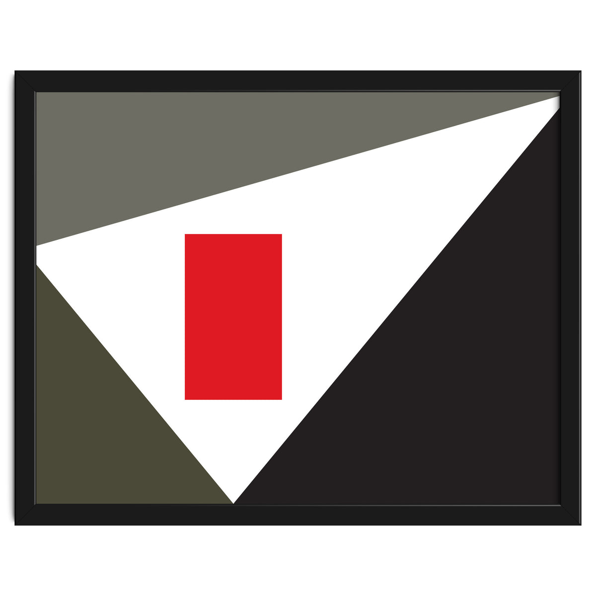 Geometric Shapes No. 86 - grey & red