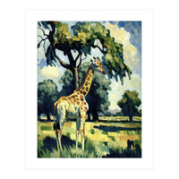 Giraffe Impressionist Painting (Print Only)