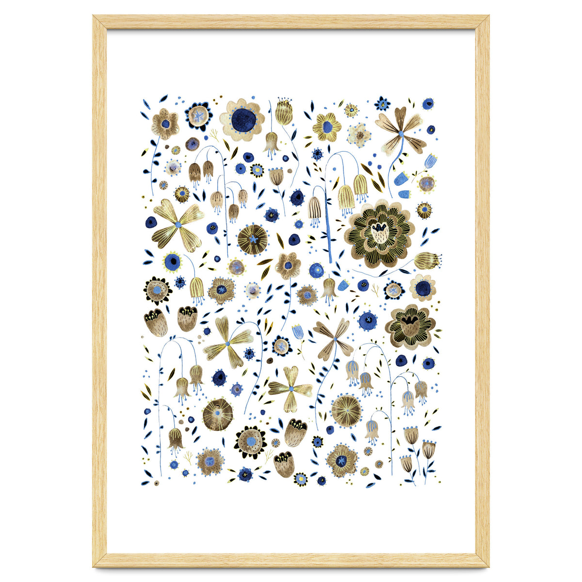 Indigo Flower Golden Mashup