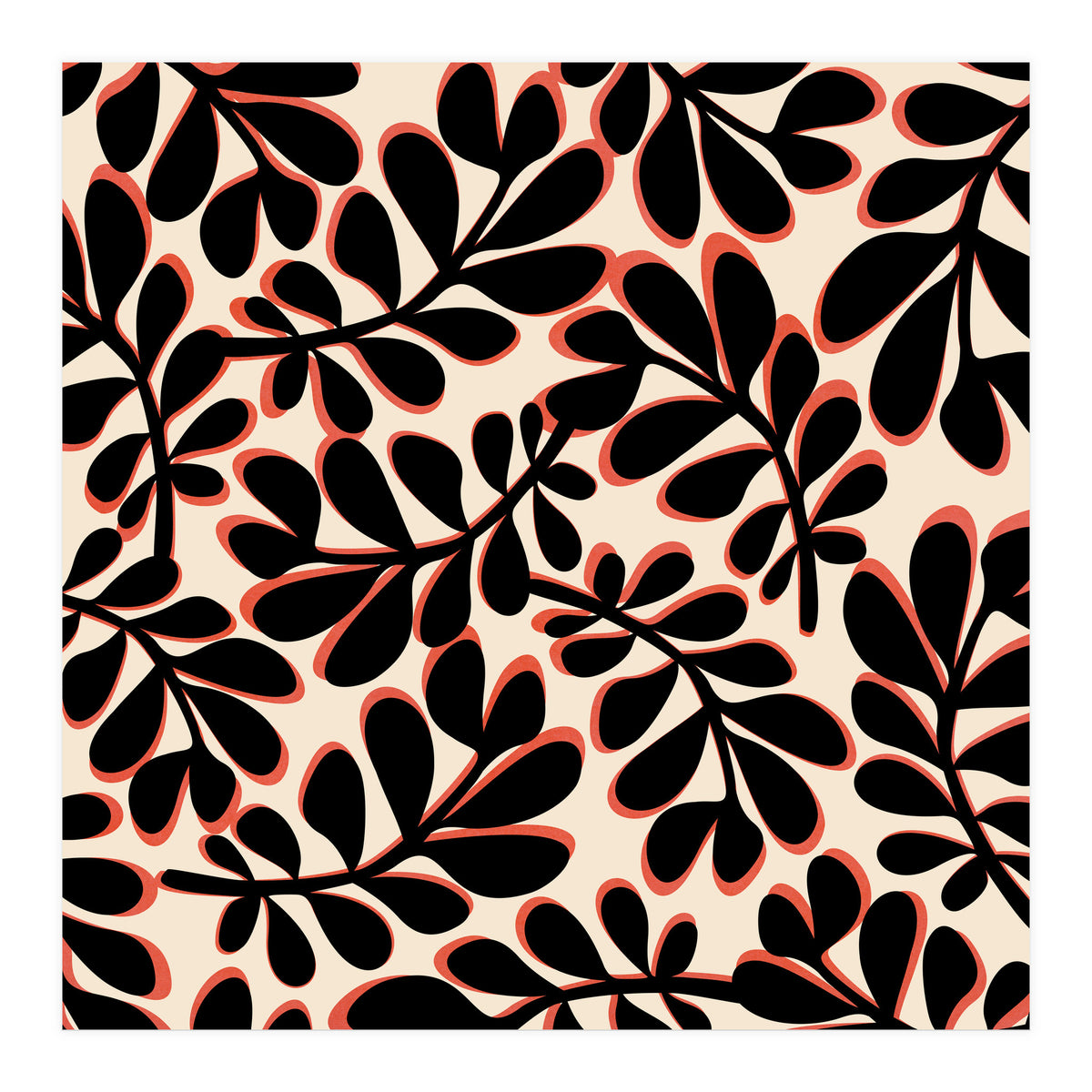 Mid Mod Playful Light Botanical (Print Only)