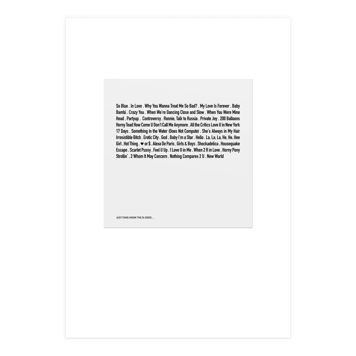 JUST PRINCE (Print Only)