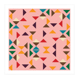 Kilim Pink Triangle Pattern (Print Only) thumbnail
