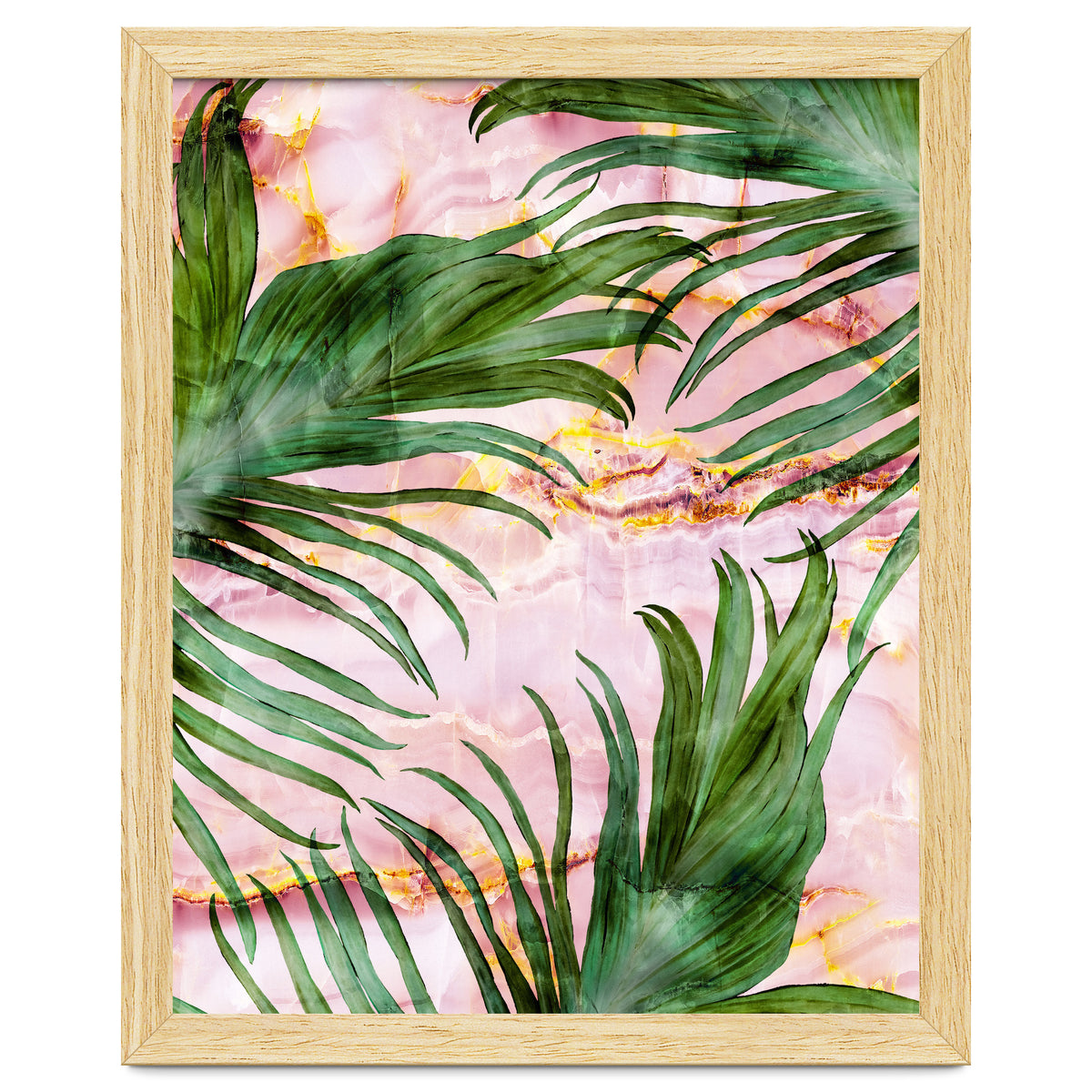 Palm leaf on marble 01