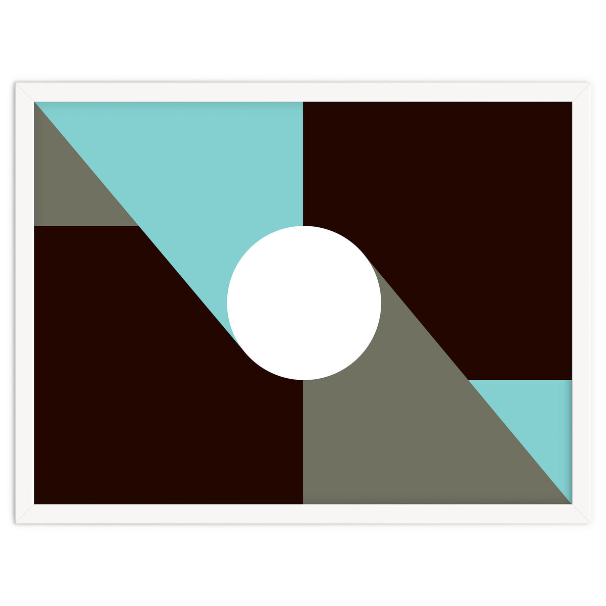 Geometric Shapes No. 29 - baby blue & grey