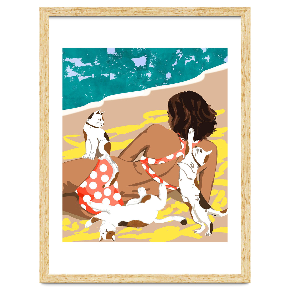 Cat Mom On The Beach