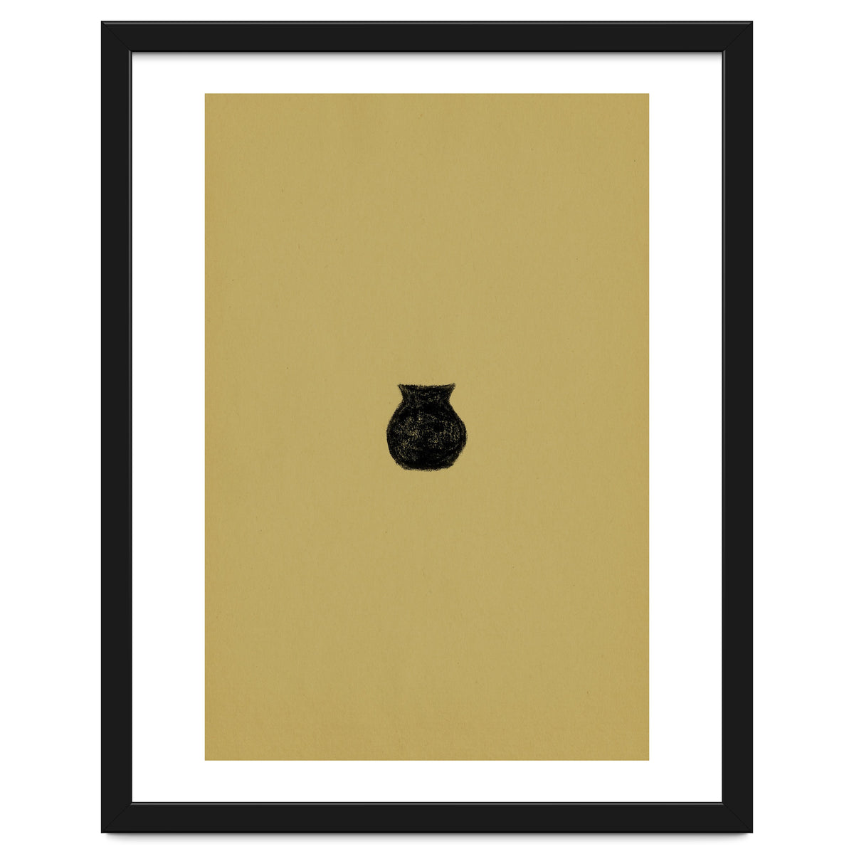 Olive green and black crock