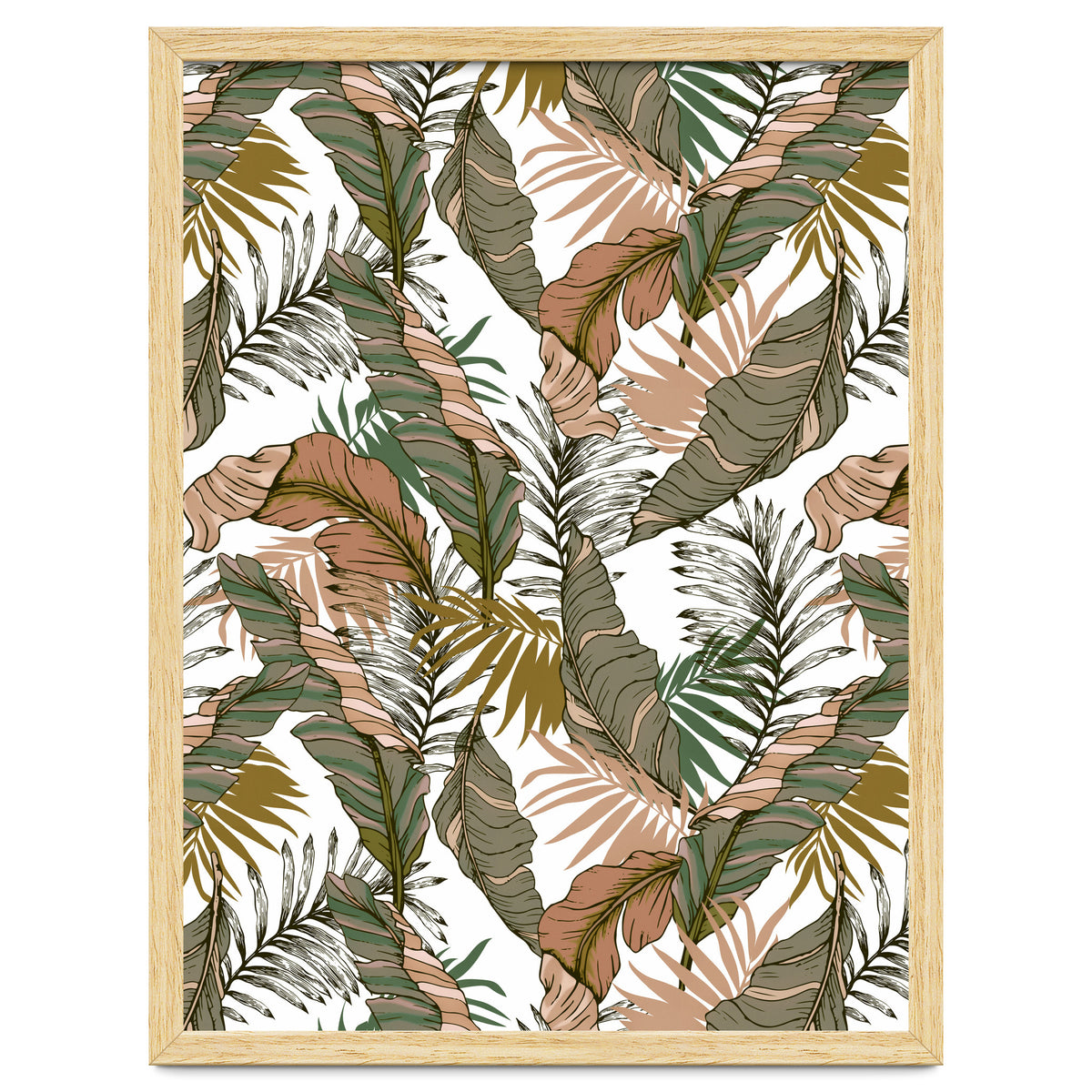 Drawing of wild tropical jungle I