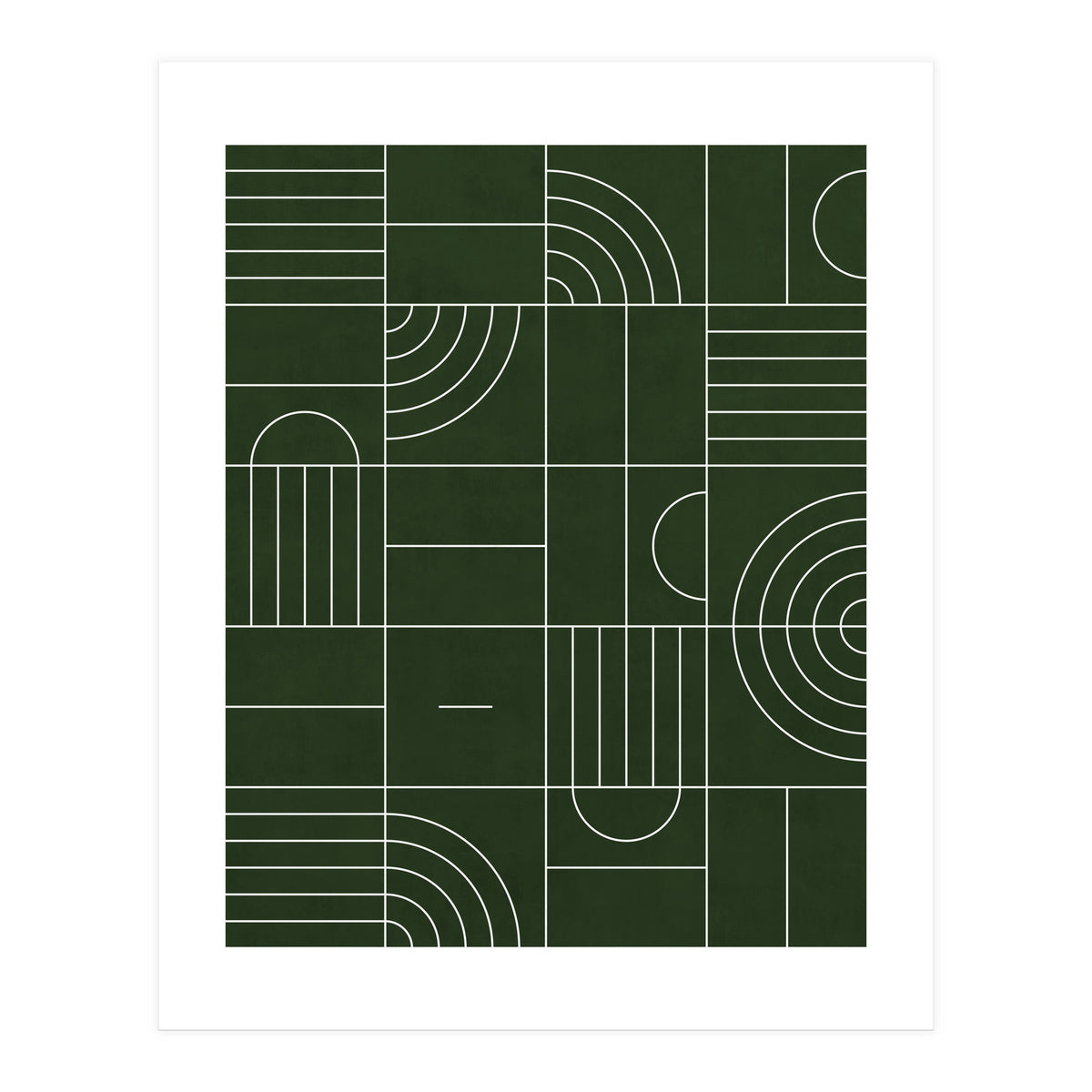 My Favorite Geometric Patterns No.24 - Deep Green (Print Only)