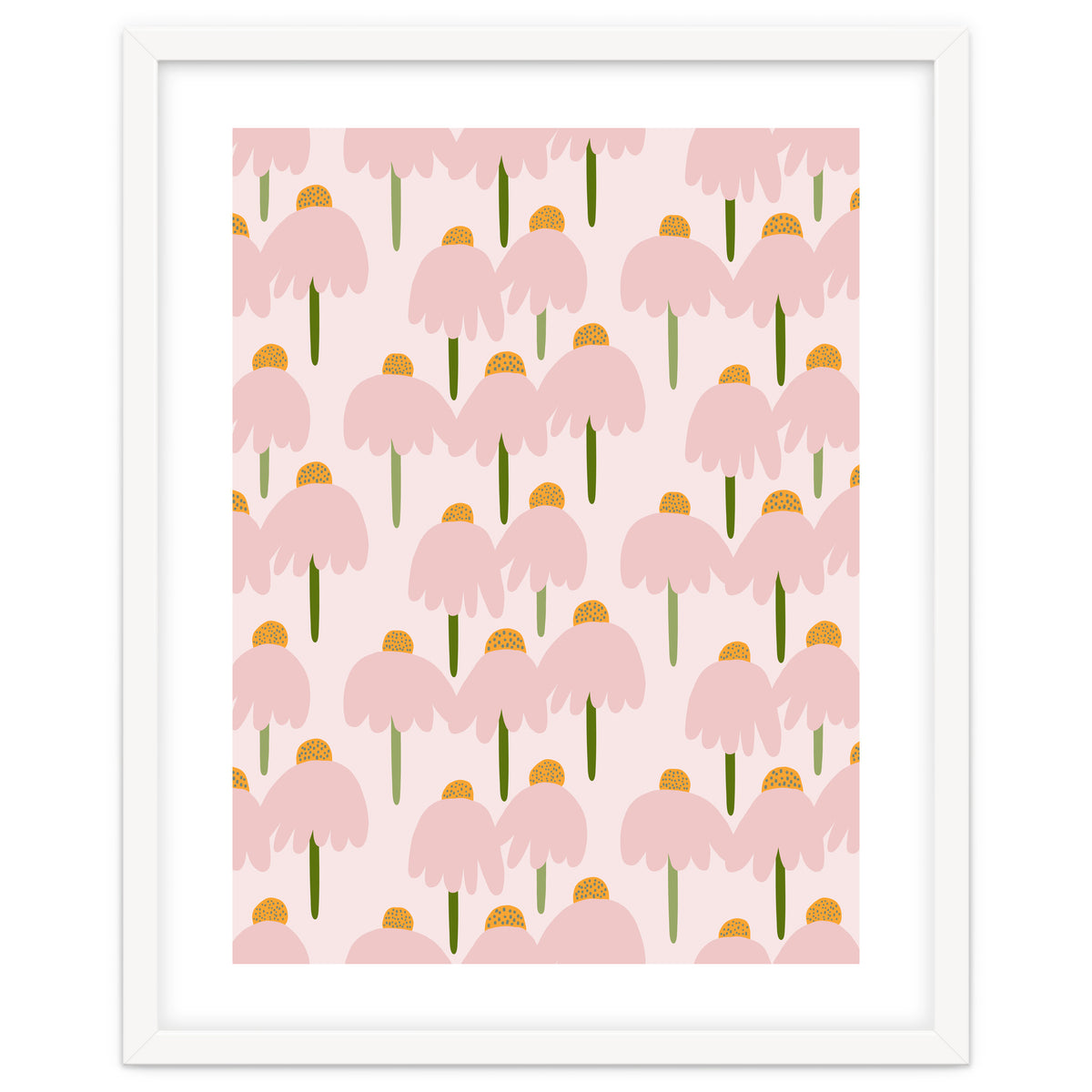 Pastel Pink Flower Pattern