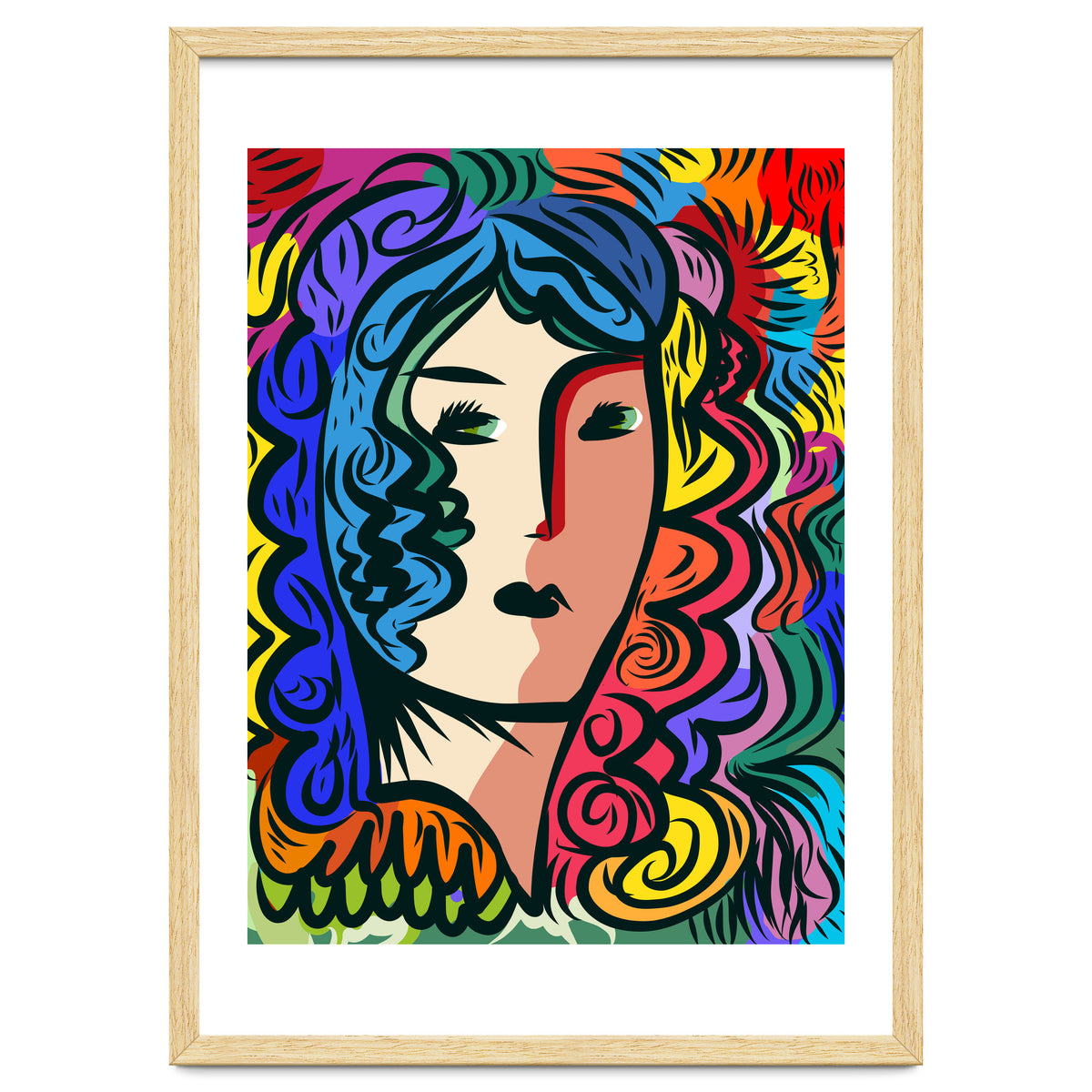 Rainbow Portrait Girl