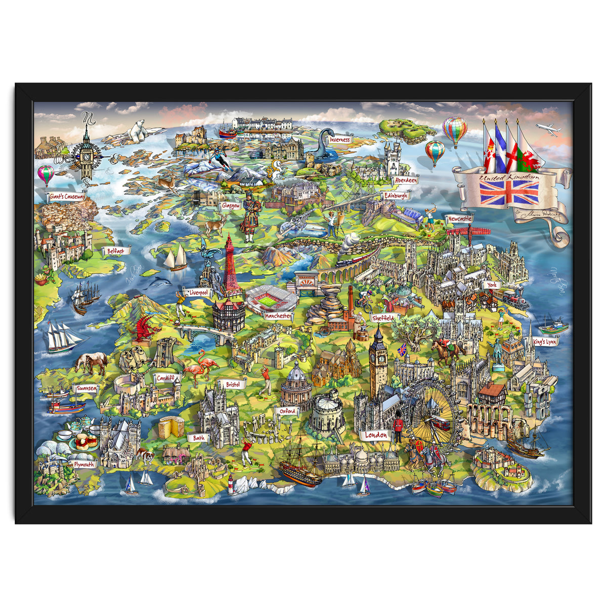 Illustrated Map Of The United Kingdom