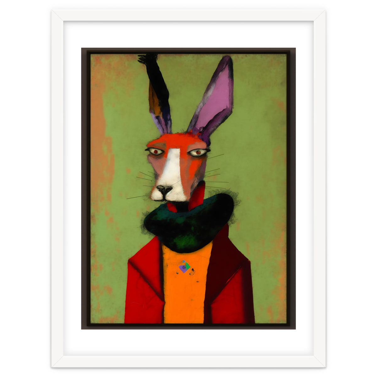Hare In Clothes Portrait