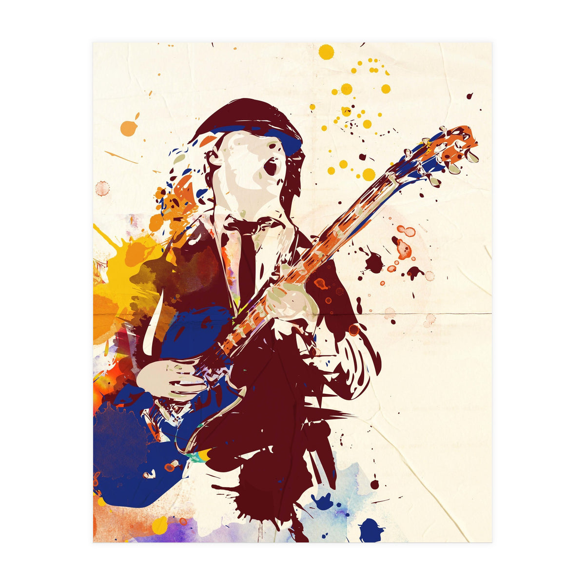Angus Young pop art poster (Print Only)