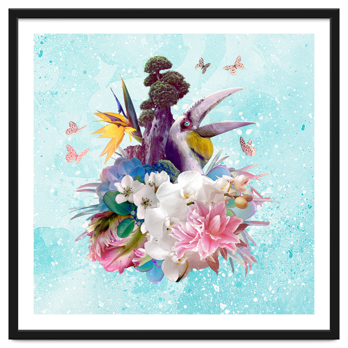 Floral Hornbill Blue